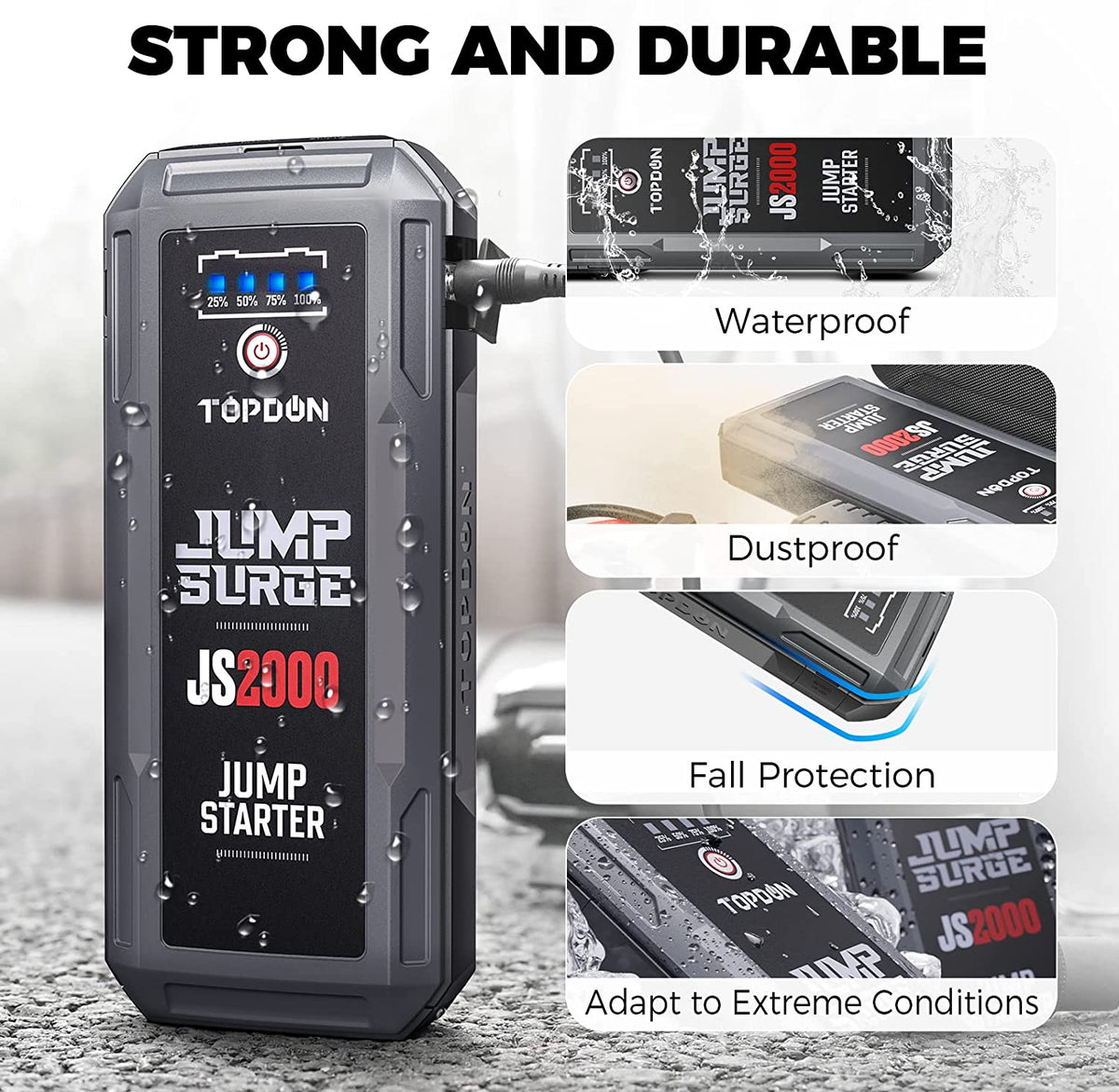Car Jump Starter 12V 2000Amp 16000mAh U459168