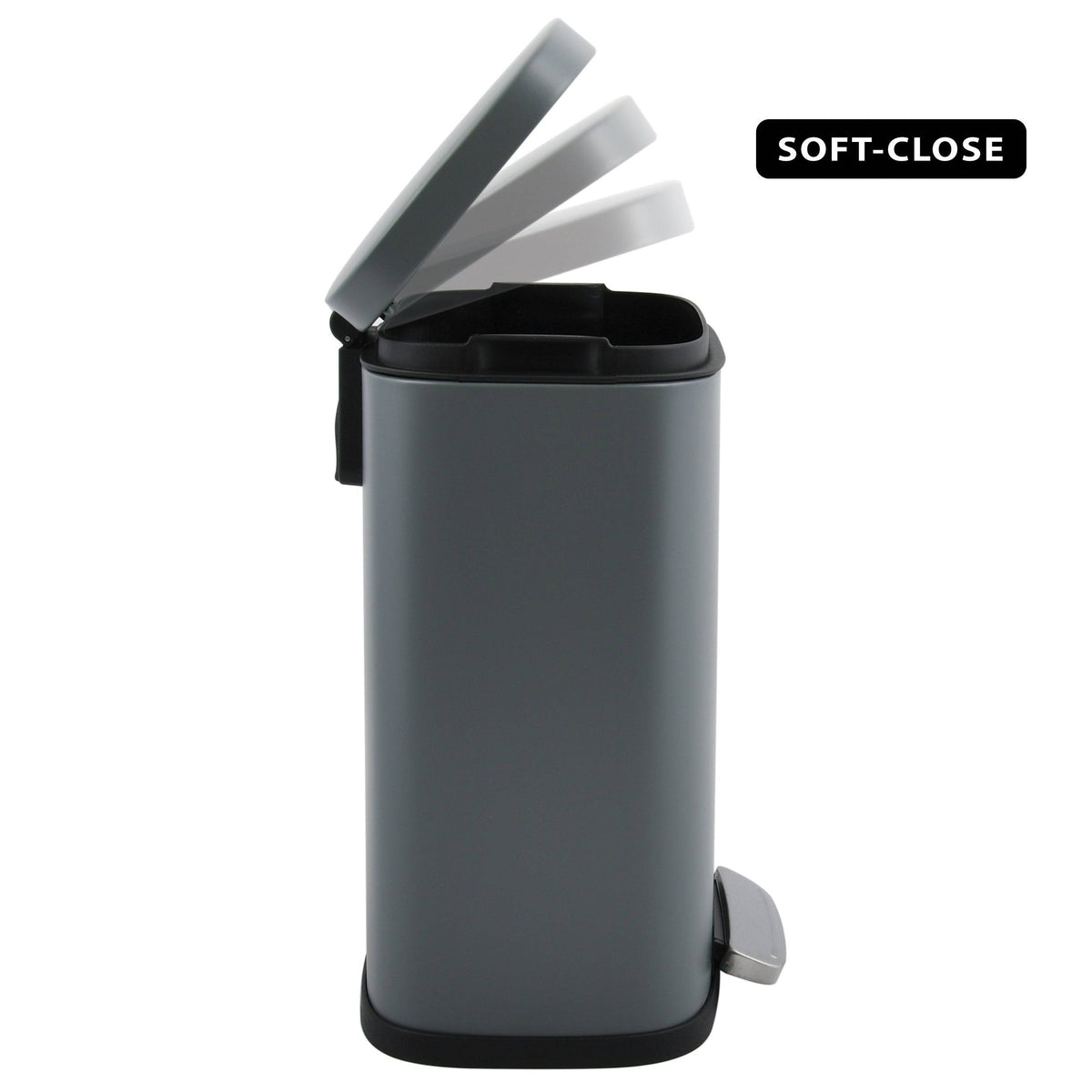 Matte Red Stainless Steel Step on Trash Can 1.32 Gallon X995