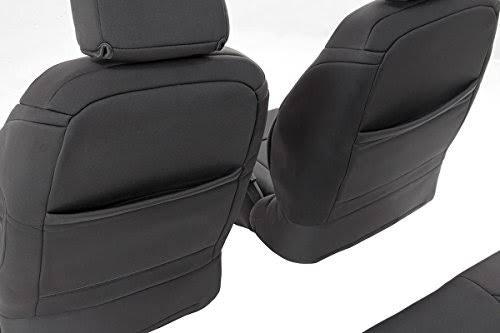 Black Neoprene Seat Cover Set Front Rear F44478