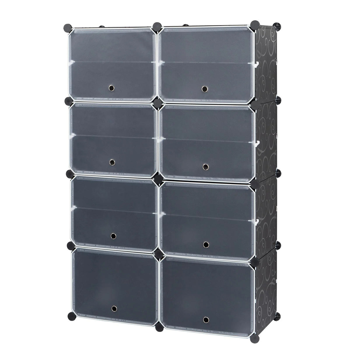 Portable Modular Shoe Storage Cabinet Black C87367
