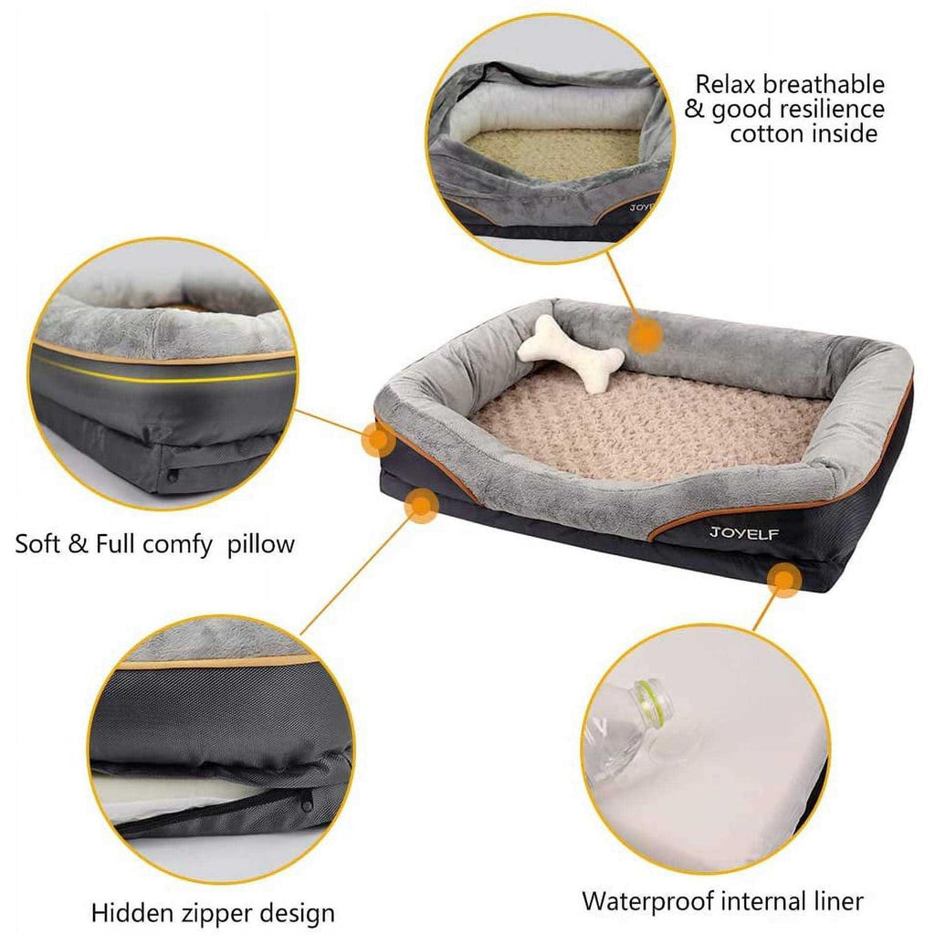 Large Memory Foam Orthopedic Dog Bed with Removable Washable Cover H20664