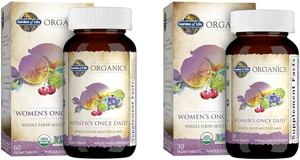 60 Tablets Whole Food Multivitamin with Iron Biotin Vegan Organic Z844