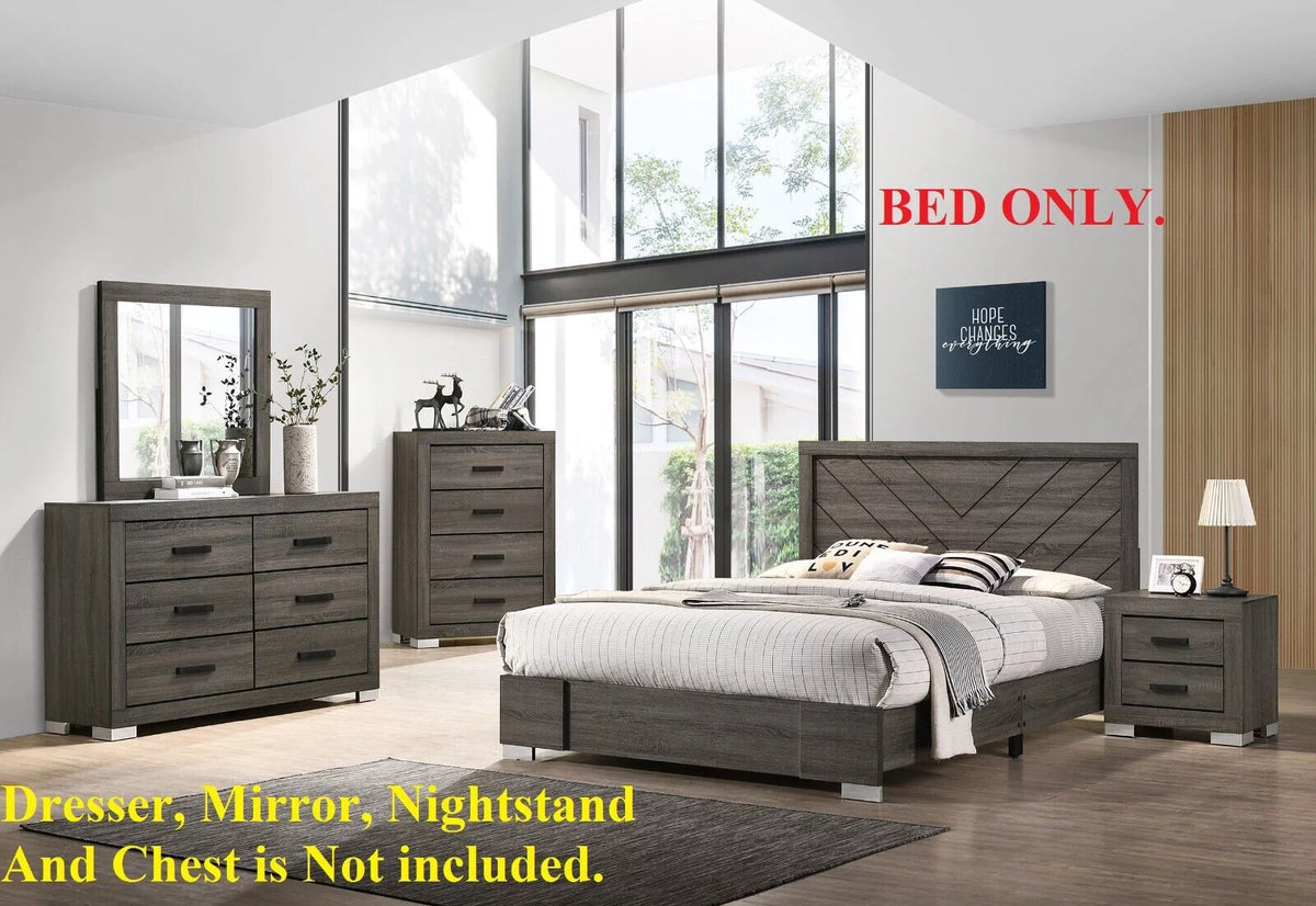 Queen Size Wooden Bed Z196513