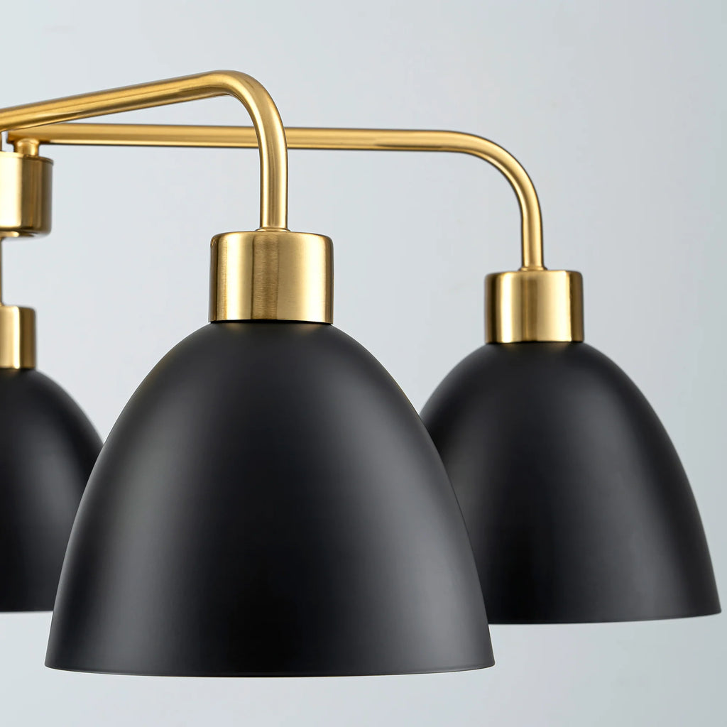 5-Light Dimmable Industrial Shaded Chandelier C479