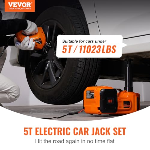 5 Ton Hydraulic Electric Car Jack with Impact Wrench and Inflatable Pump S67249