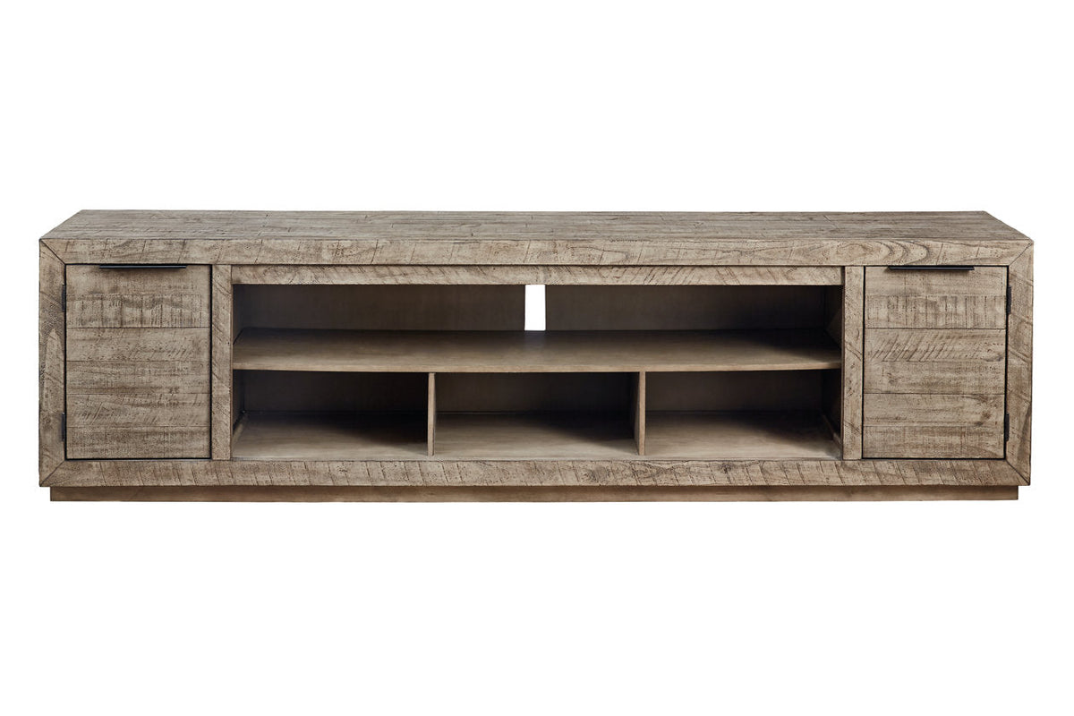 Light Gray Wood TV Stand A931735