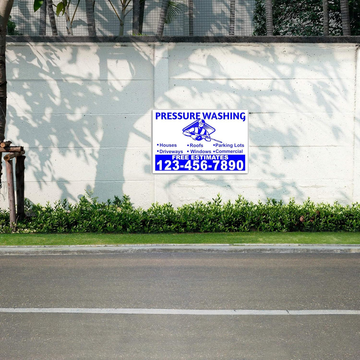 Pressure Washing Yard Signs 18x12 Single Sided Glossy UV-Ink 50 E6397