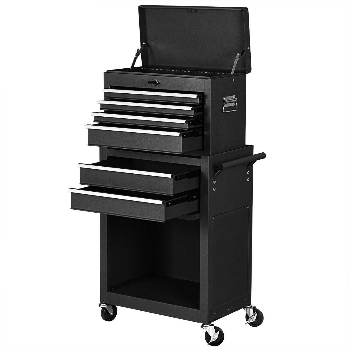 Black Rolling Storage Cabinet Toolbox N5065