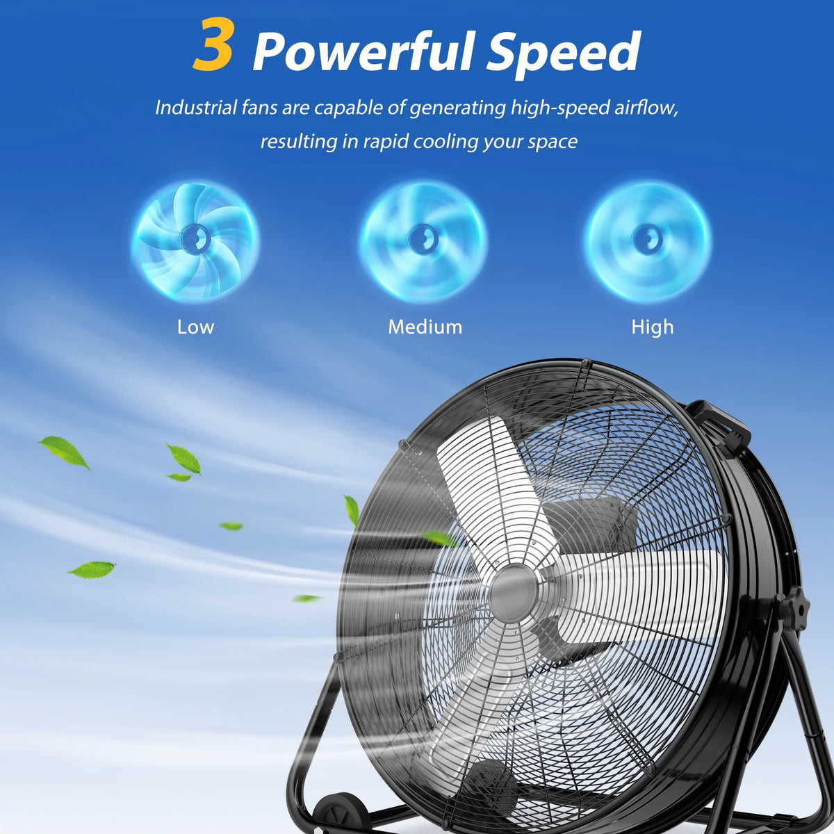24 Inch 3 Speed High Velocity Drum Fan D312932