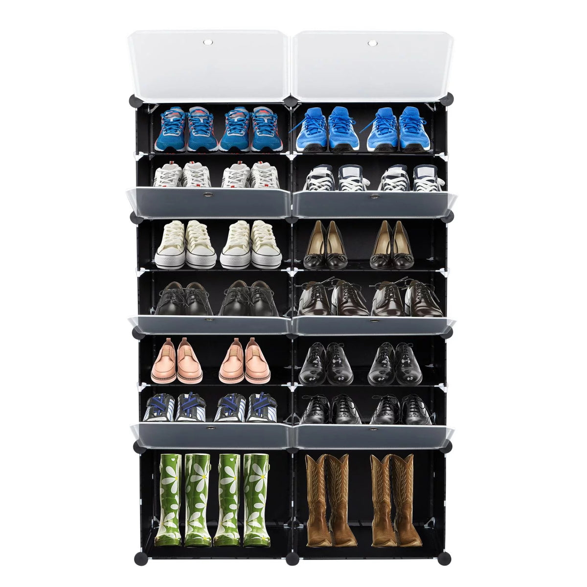 Portable Modular Shoe Storage Cabinet Black C87367