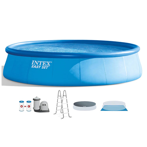18'x48 Inflatable Pool with Pump, Ladder & Maintenance Kit D81335