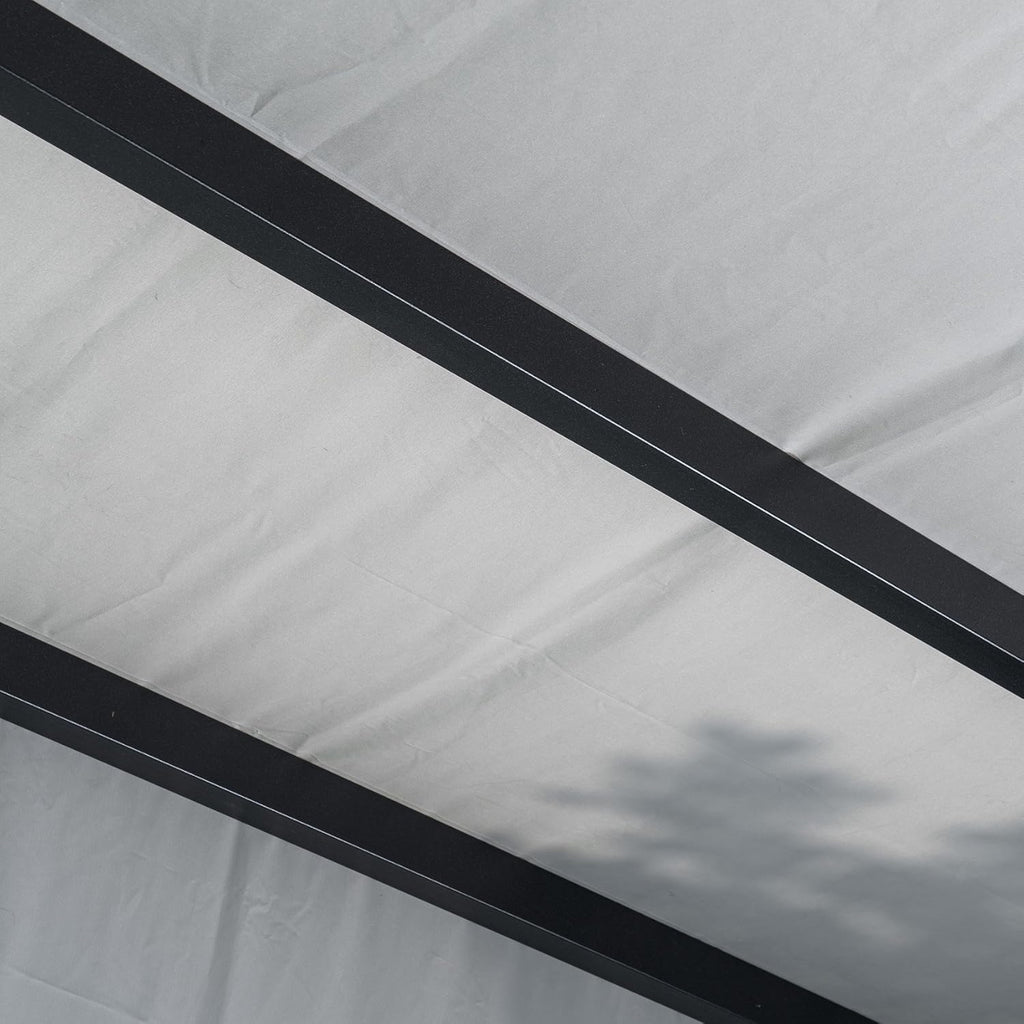 8 x 10 Ft. Metal Pergola with Adjustable Gray Canopy P835