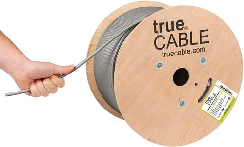 1000ft Gray 23AWG Solid Bare Copper Shielded Plenum Bulk Ethernet Cable C3170