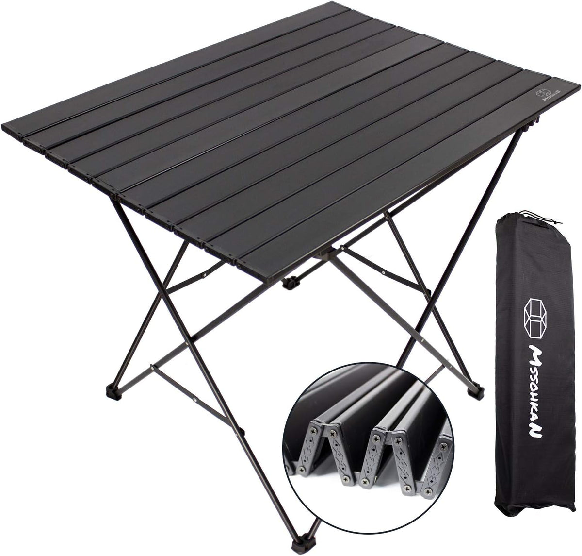 Blue Medium Aluminum Camping Table with Carry Bag J593624
