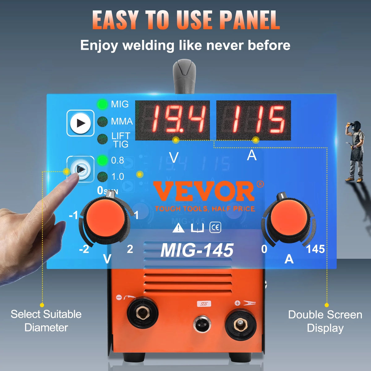 145A 3 in 1 MIG TIG MMA Welding Machine O155479