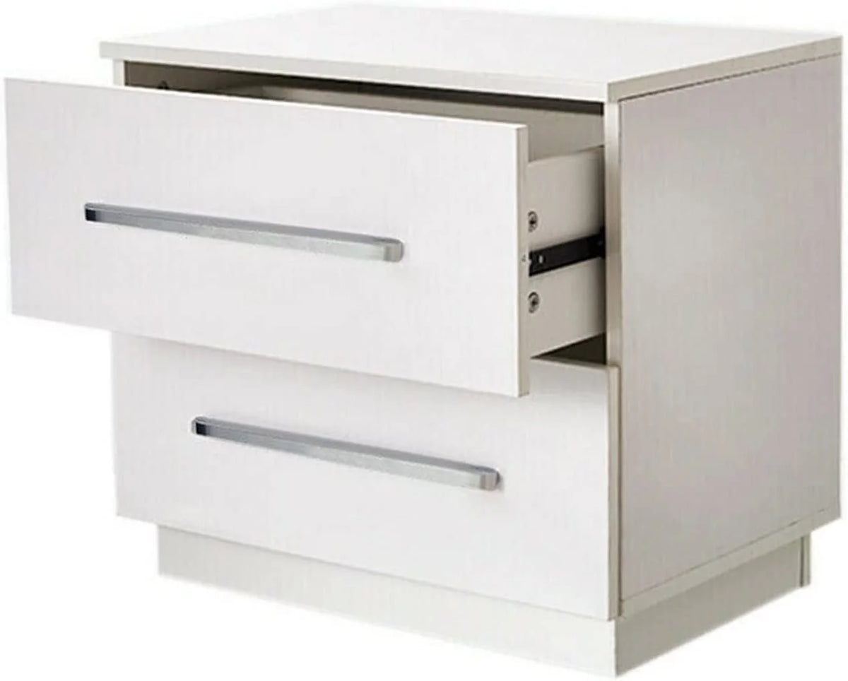 55x37x50cm 2 Drawer High Gloss Nightstand L3894