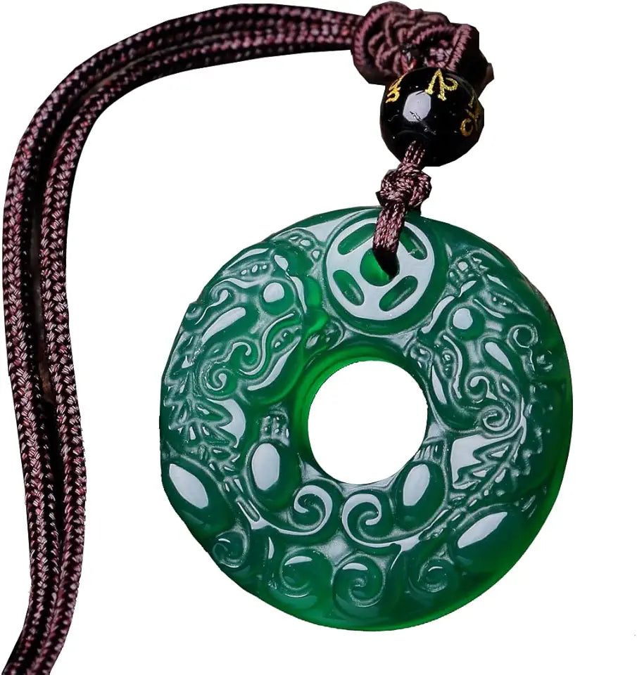 Natural Jade Pendant Necklace B963