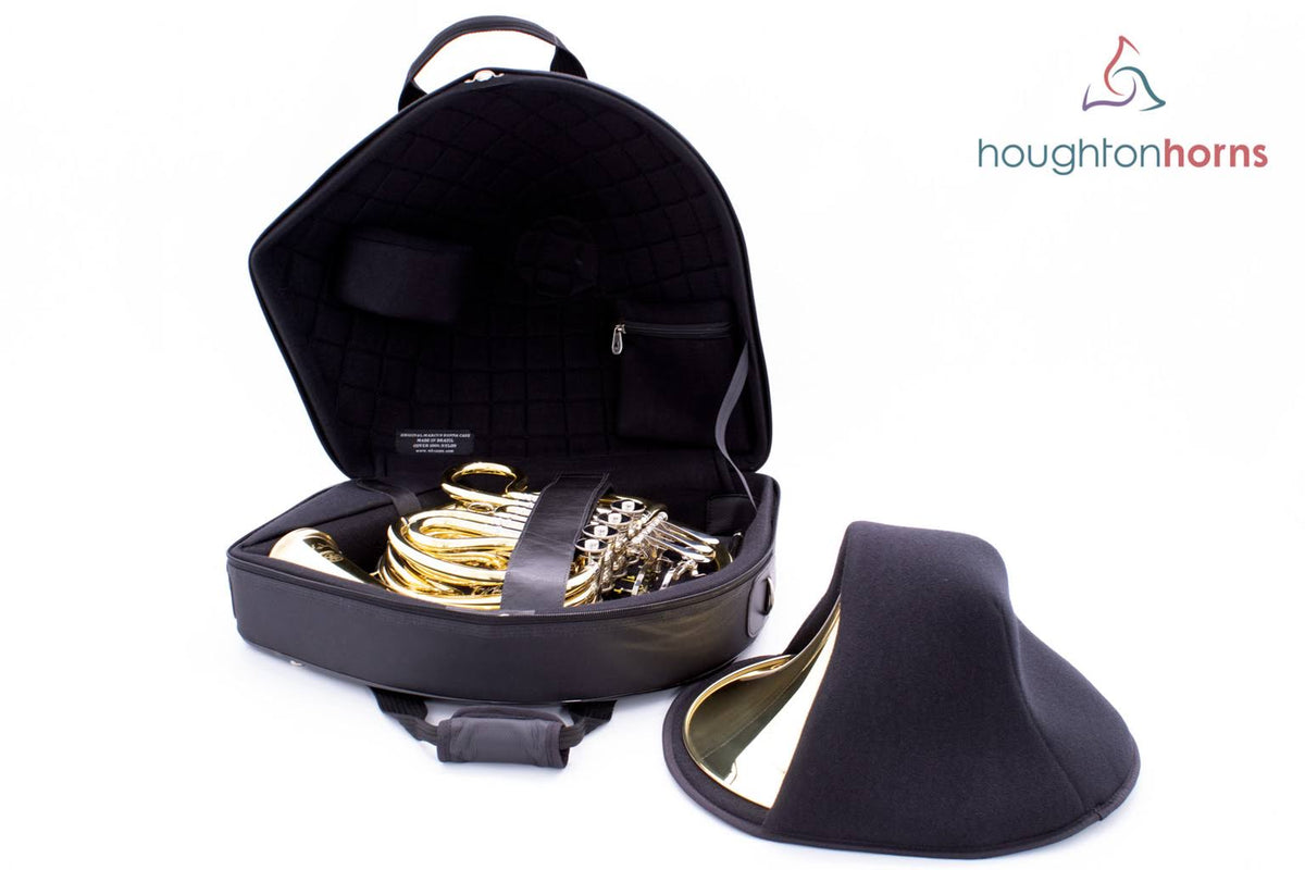 Black Leather French Horn Case V36622