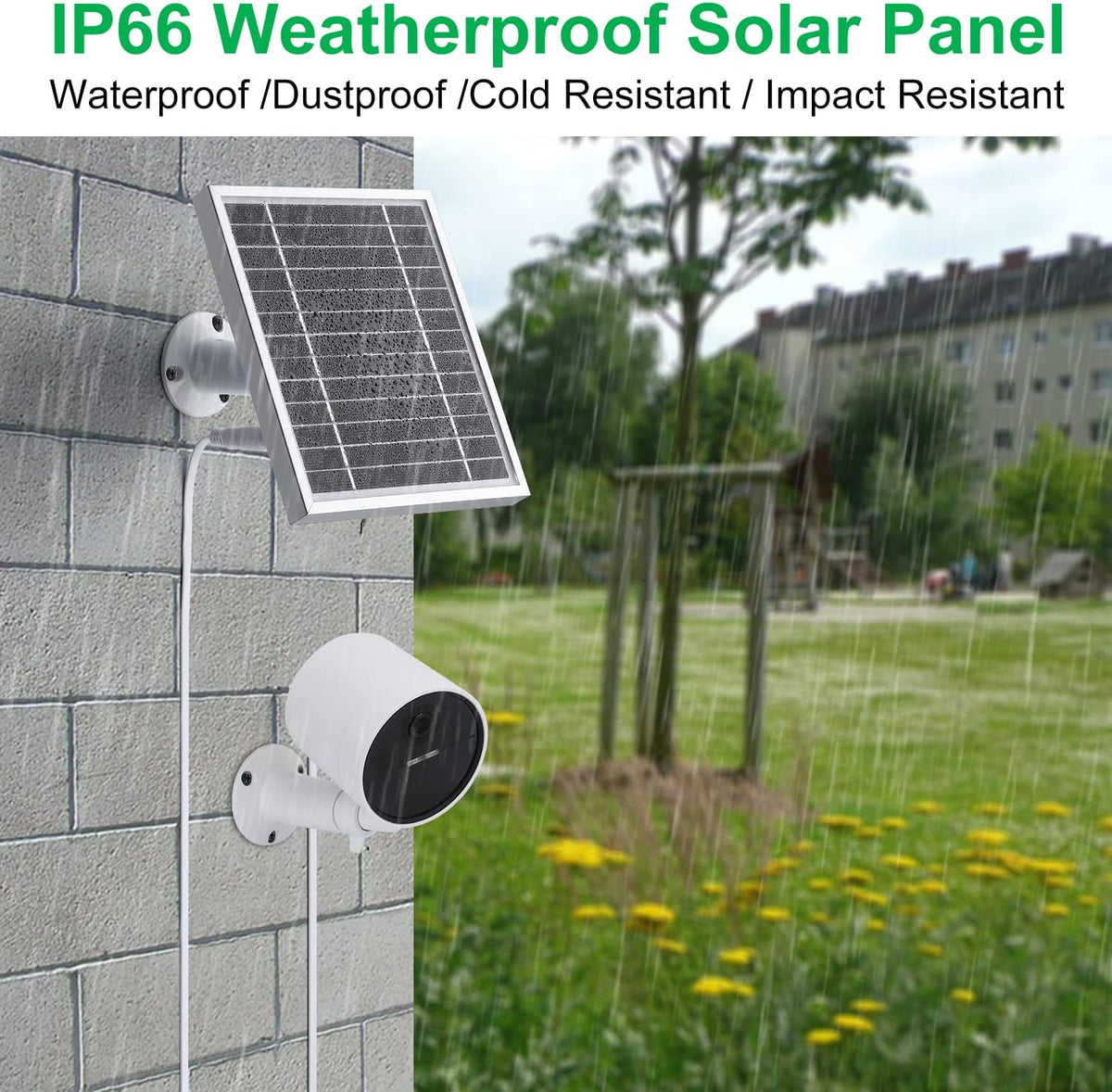 Silver 2PACK Solar Panel for Outdoor Security Camera K903