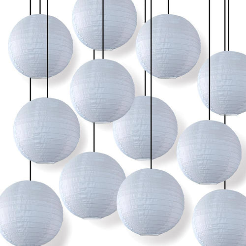 12 Pack 14 inch White Nylon Lantern Set F491131