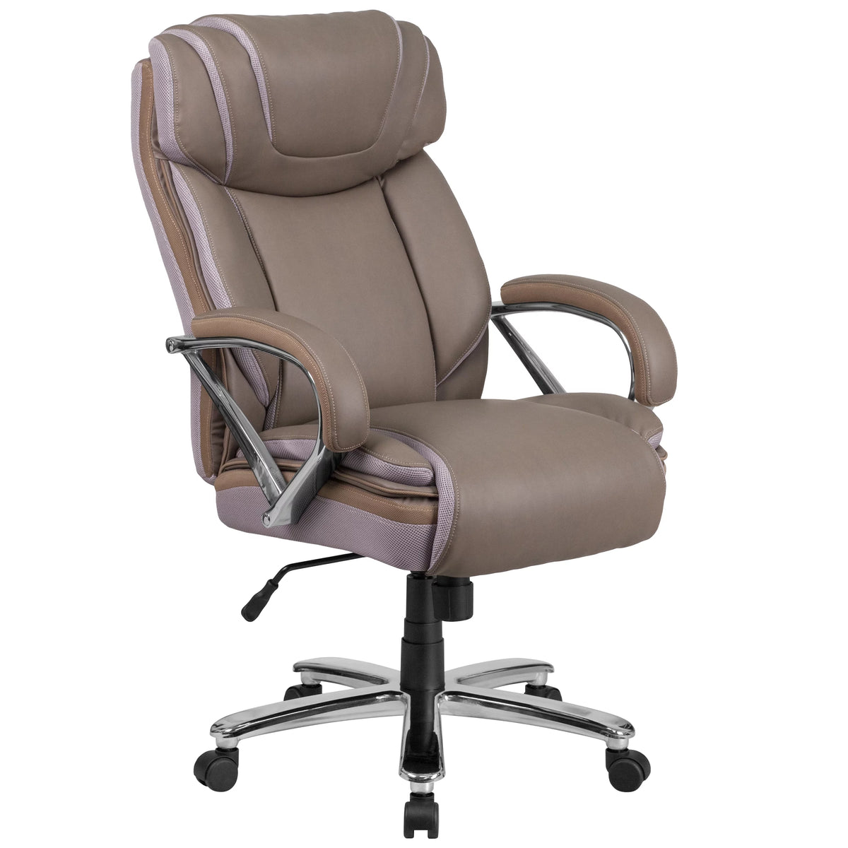 Taupe Ergonomic Office Chair with Extra Wide Seat O89097