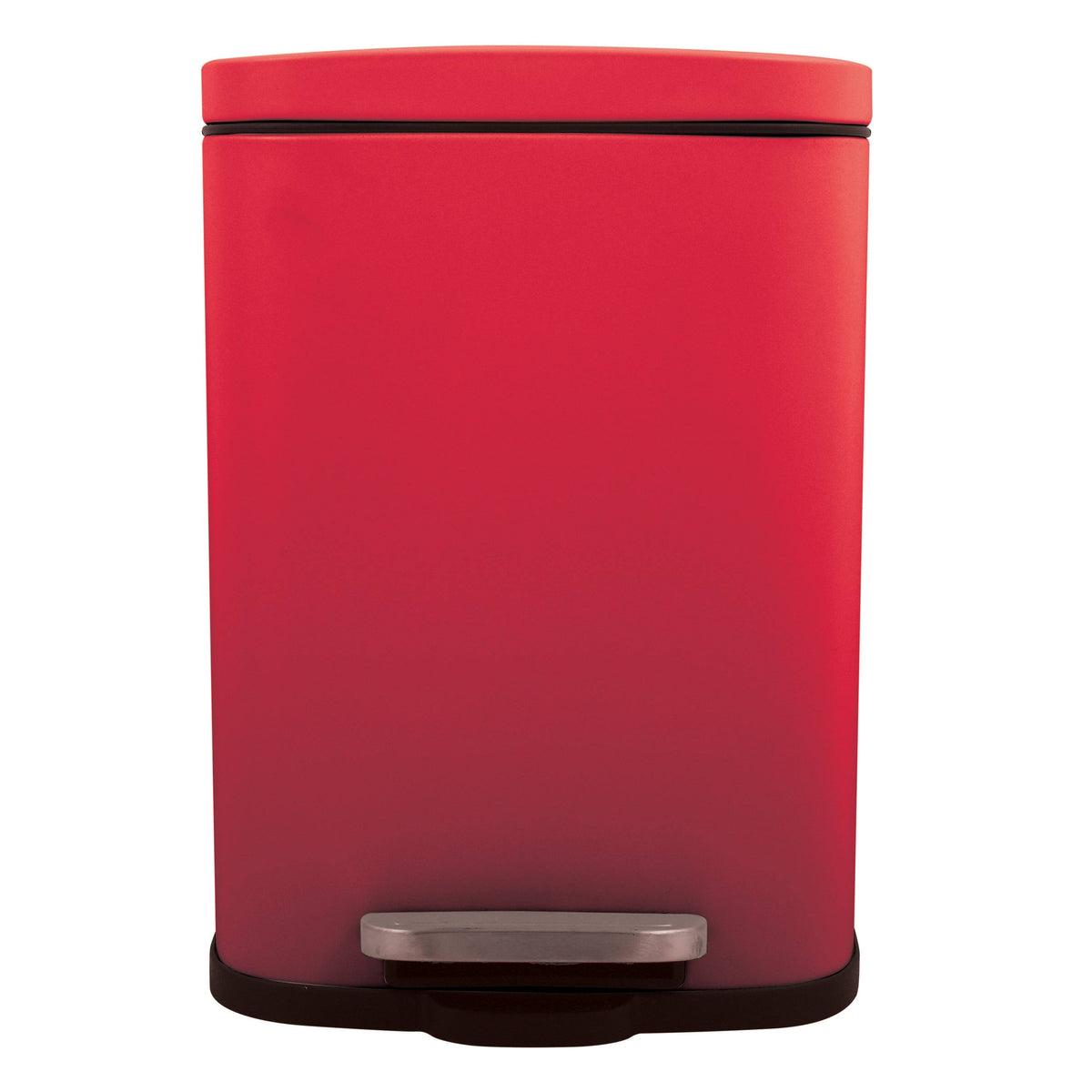 Matte Red Stainless Steel Step on Trash Can 1.32 Gallon X995