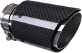 2.5 Inlet Exhaust Tip Muffler Stainless Steel and Glossy Carbon Fiber Car Tail Pipe, Outlet 89mm Pack of 2 Y74427