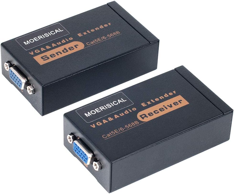 VGA Cat5e Cat6 Extender 300ft Video Repeater Over Ethernet Cable U57173