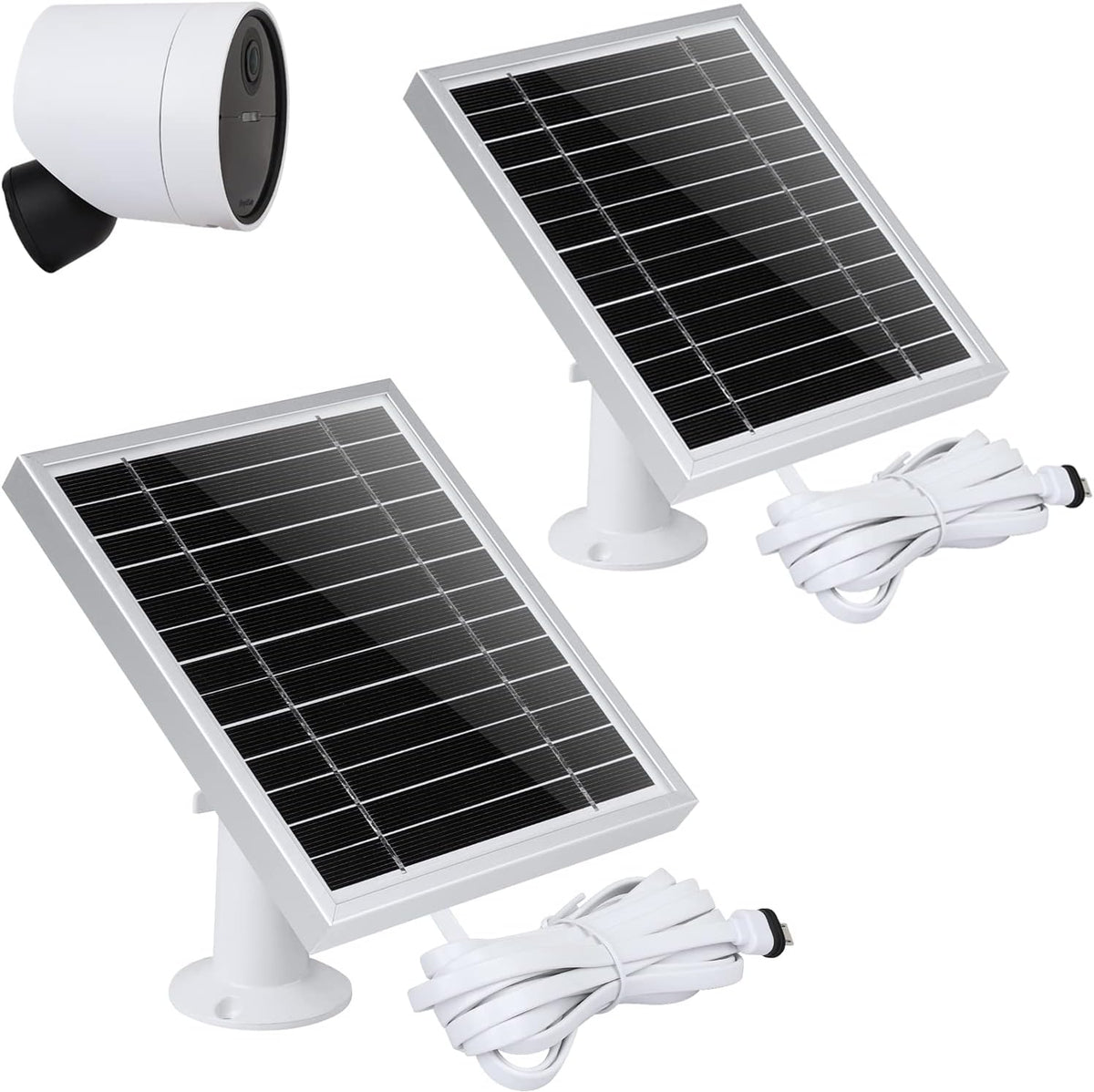 Silver 2PACK Solar Panel for Outdoor Security Camera K903