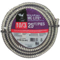 10/3 x 25 ft. Solid MC Lite Cable D6562