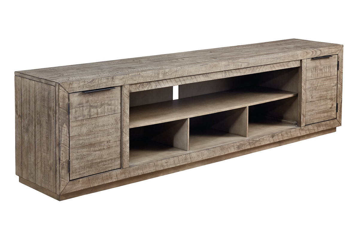 Light Gray Wood TV Stand A931735