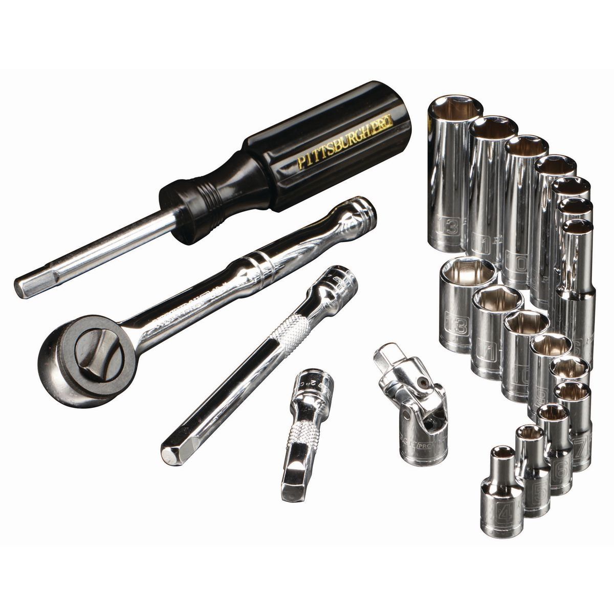 1/4 in. Drive Metric Socket Set, 21-Piece B15761