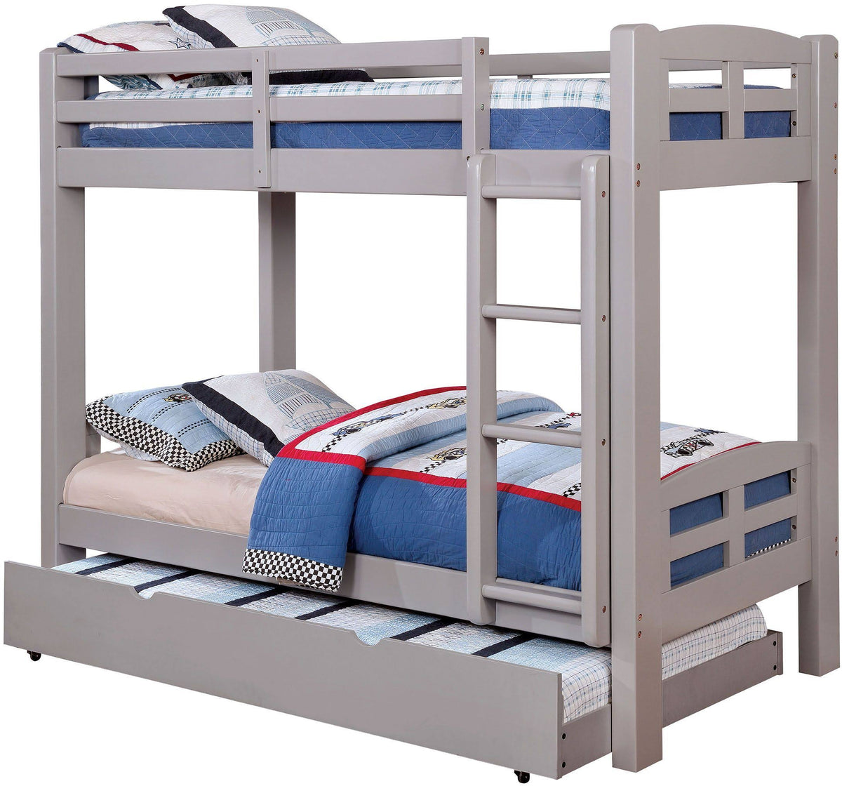 Gray Twin Over Twin Bunk Bed X37029