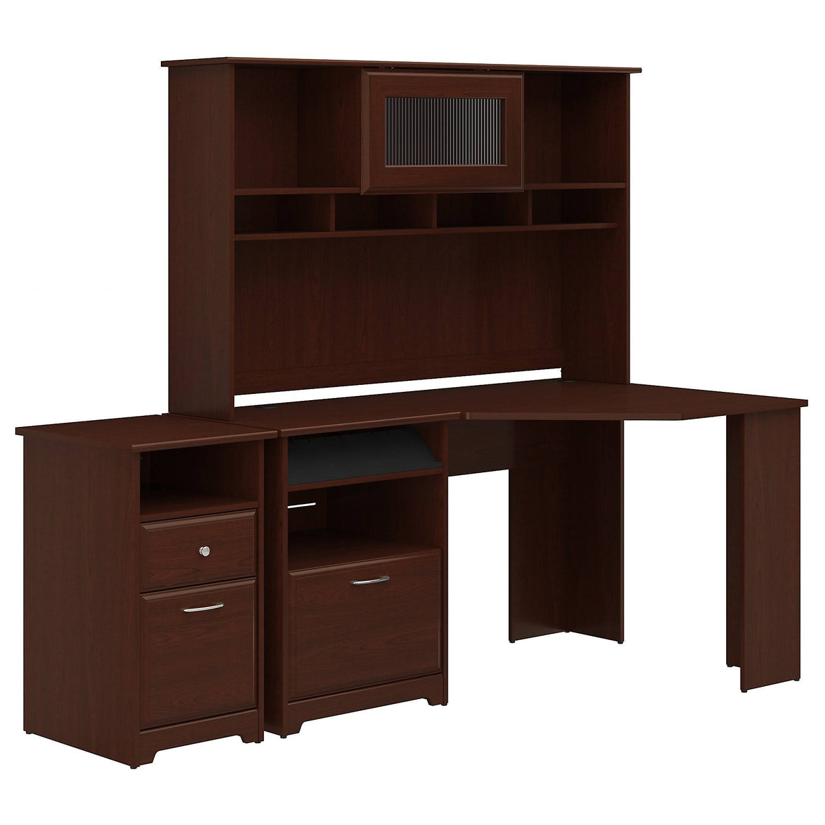 Corner Desk with Hutch and 2 Drawer File Cabinet N608845