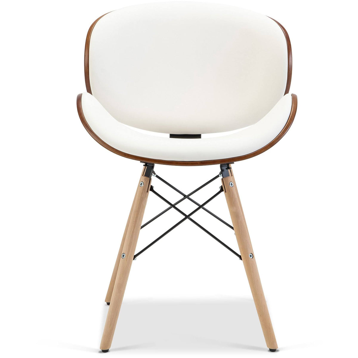 White Accent Dining Chair Set of 2 J12143