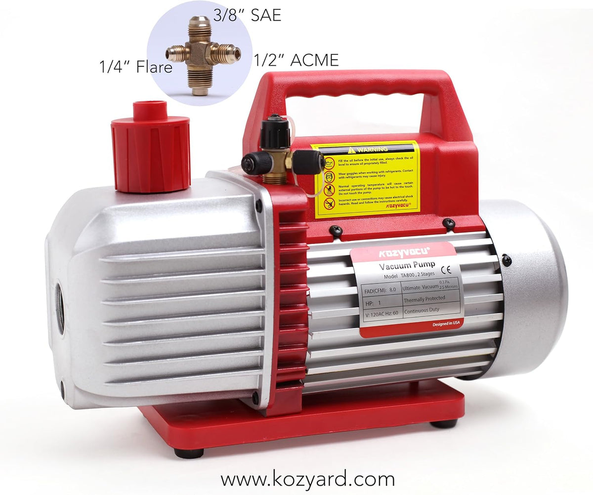8CFM Two-Stage Rotary Vane Vacuum Pump U9962