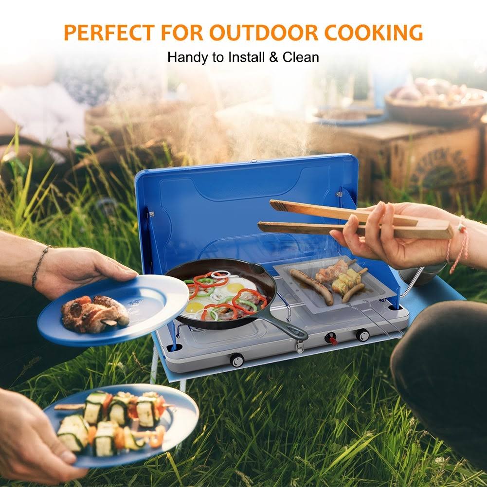 2 Burner Propane Camping Stove 20,000 BTU O636000