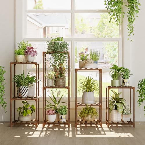4 Sets Wooden Plant Stands Z69564