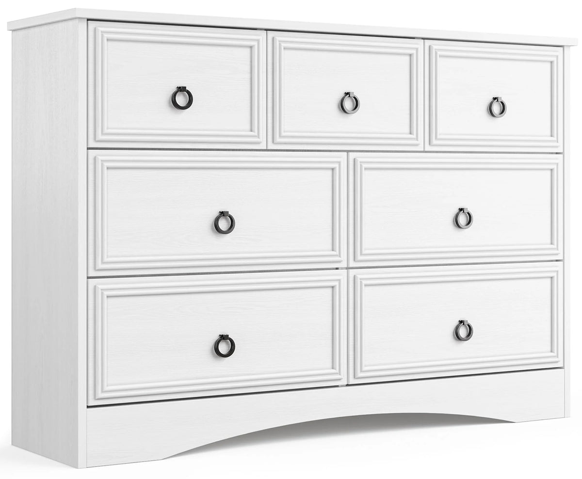 Gray 7 Drawer Wood Dresser S14763