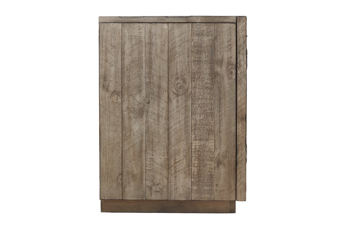 Light Gray Wood TV Stand A931735