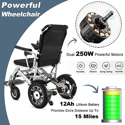 Portable electric wheelchairs Foldable Lightweight All Terrain Power Motorized wheelchairs X7253