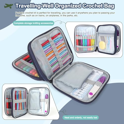 382 Yards Cotton Yarn Kit with Hooks and Accessories X6122