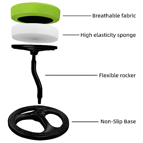 Pink Non-Slip Balance Stool with Washable Seat Cover J9841