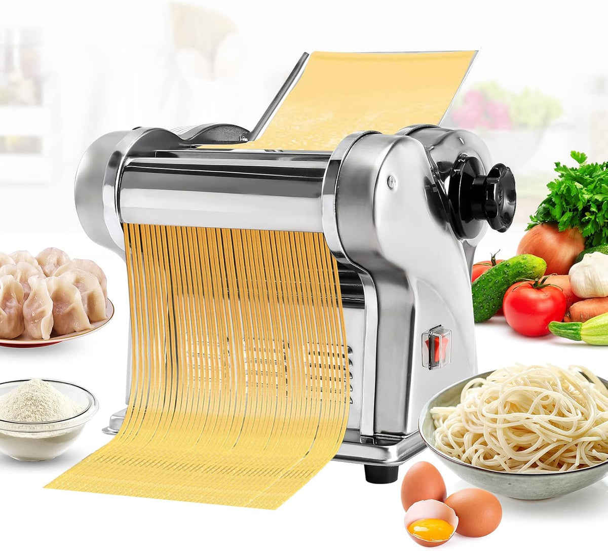 Electric Pasta Maker Noodle Maker Machine Stainless Steel 135W R6075
