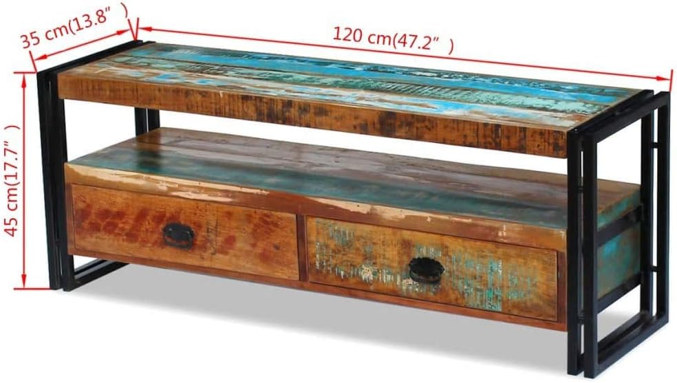 Solid Reclaimed Wood TV Cabinet Q865