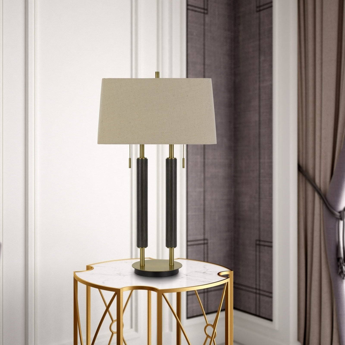 Metal and Wood Desk Lamp O611278