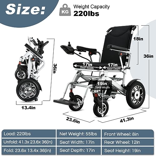 Portable electric wheelchairs Foldable Lightweight All Terrain Power Motorized wheelchairs X7253