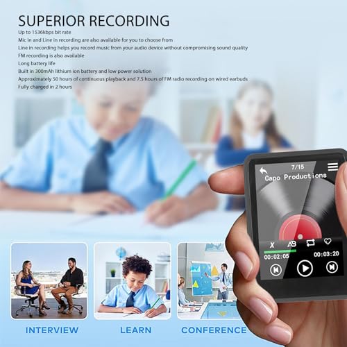 MP3 Player with Bluetooth and Built in HiFi Speaker L579
