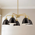 5-Light Dimmable Industrial Shaded Chandelier C479
