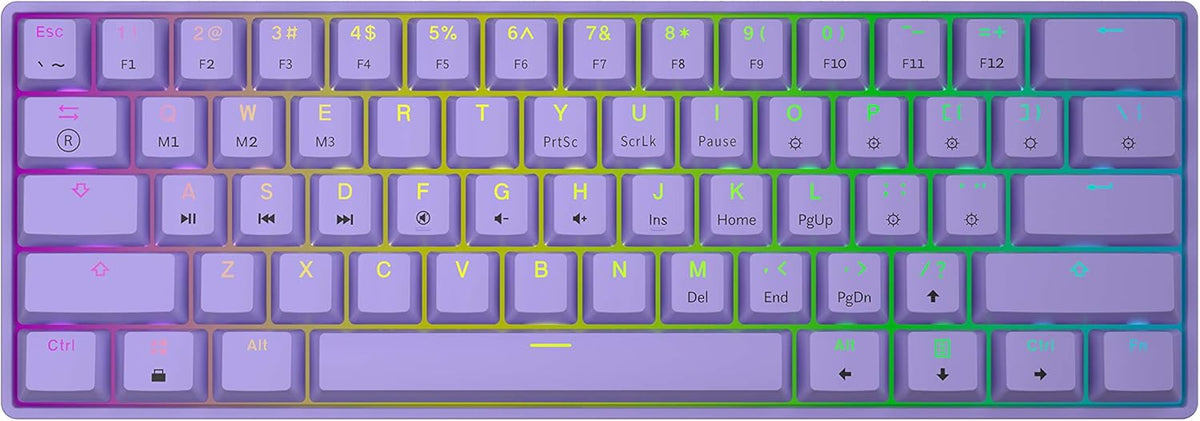 61 Keys Multi Color RGB Illuminated LED Backlit Wired Mechanical Gaming Keyboard B13683